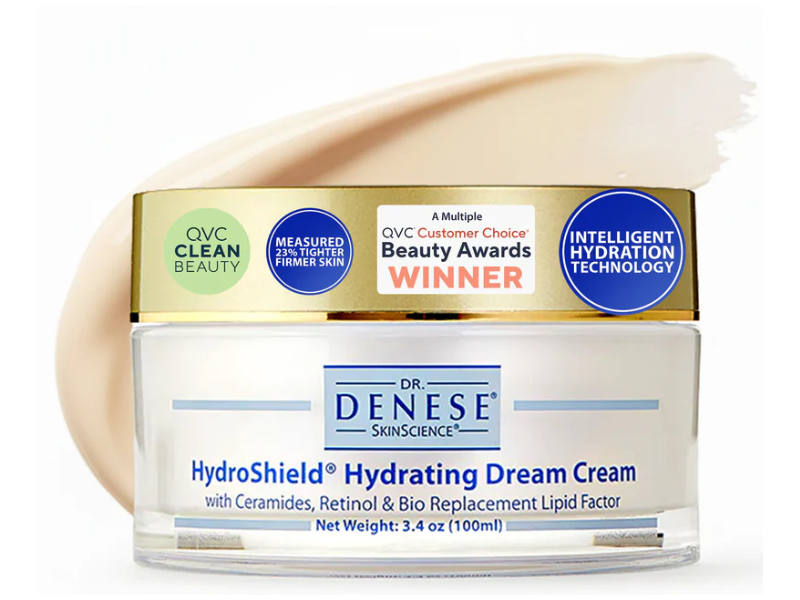 Dr. Denese Hydro Shield Hydrating Dream Cream, ceramides, Retinol & Bio Replacement Lipid Factor, 3.4 fl oz/100 mL