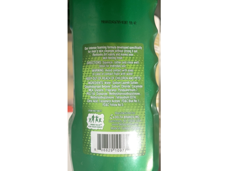 Lucky Deodorant Body Wash, Original Scent, 12 fl oz/355 mL