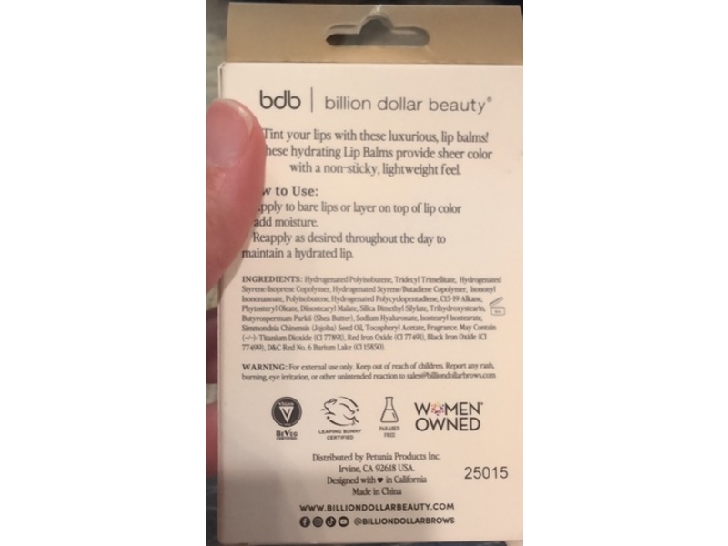 Billion Dollar Brows Lip Balm Duo, Berry + Vanilla, 0.5 fl oz/15 mL