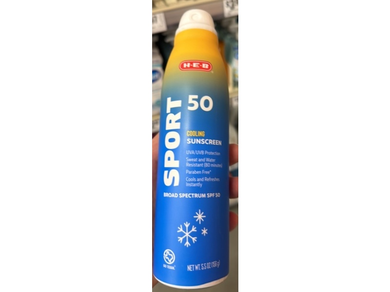 H.E.B Cooling Sunscreen, SPF 50, Sport, 5.5 oz/156 g