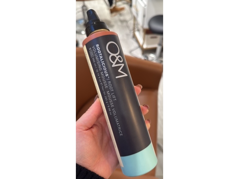 O&M Rootalicious Root Lift Volumising Mousse, 10.14 fl oz/300 mL