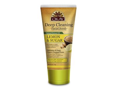 Okay Pure Naturals Facial Scrub, Lemon & Sugar, 6 oz/170 g