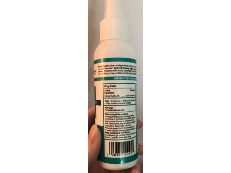 Nature's Cure Body Acne Treatment Spray, 3.5 fl oz/103 mL