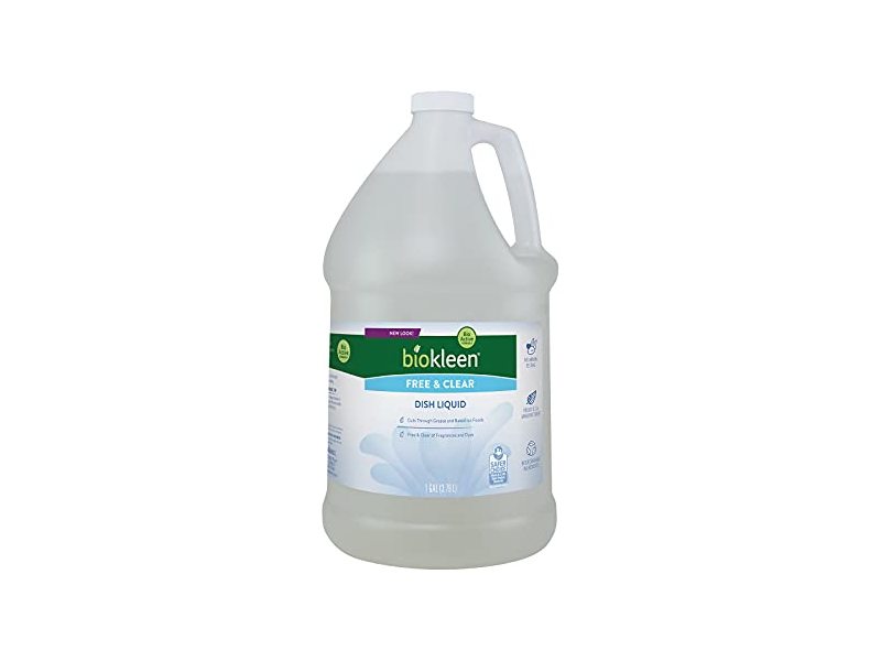 Biokleen Dish Liquid, Free & Clear, 3.79 L