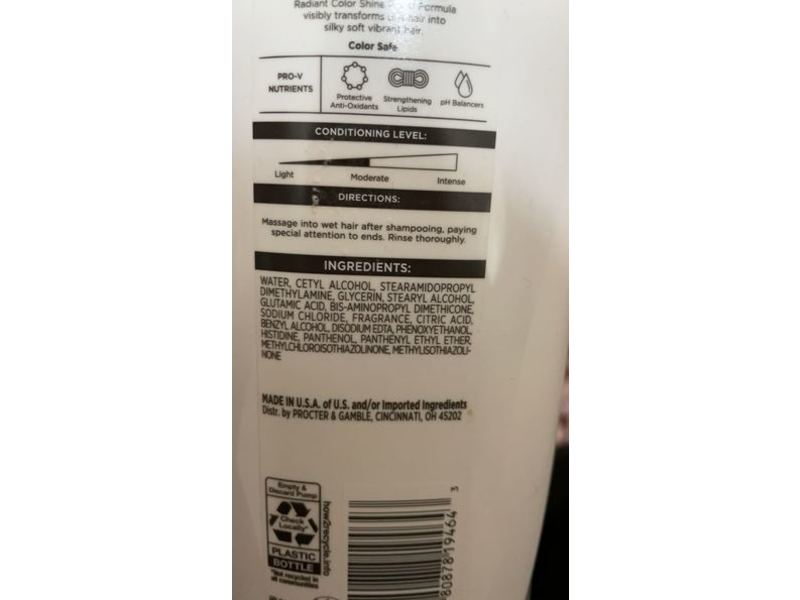 Pantene Radiant Color Shine Conditioner, 21.4 fl oz/635 mL