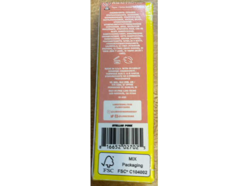 Lime Crime Soft Touch Comfort Matte Lipstick, Stellar Pink, 0.14 oz/4.4 g