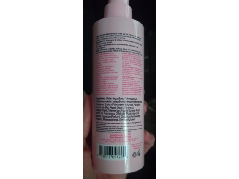 Rizos Curls Volumizing Hair Spray, Alcohol-Free, Red Algae, Argan Oil, Rosemary, 6.8 fl oz/200 mL