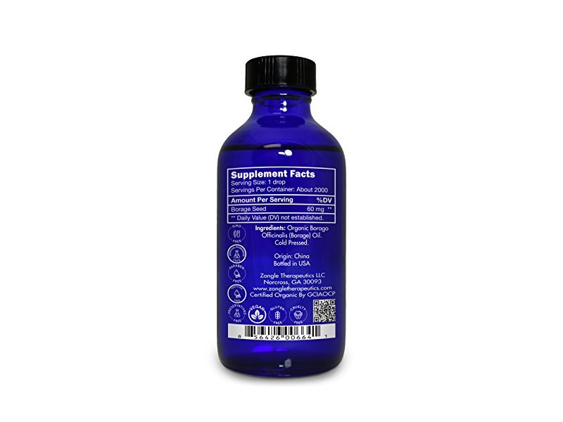 Zongle Organic Borage Oil, 4 fl oz (118 mL)