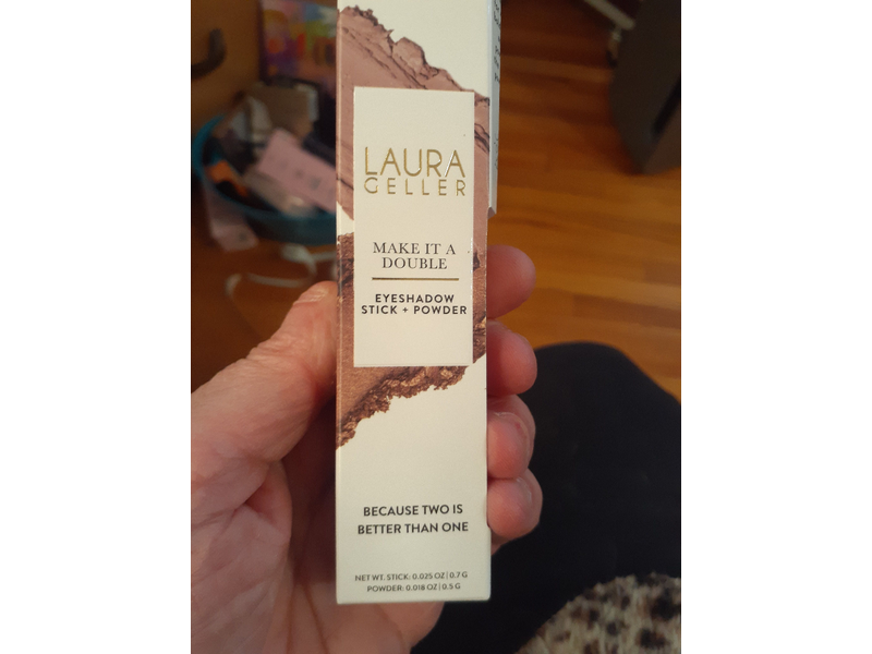 LAURA GELLER NEW YORK Make It A Double Eyeshadow - Cream Eye Shadow Stick and Matching Powder, Brandy