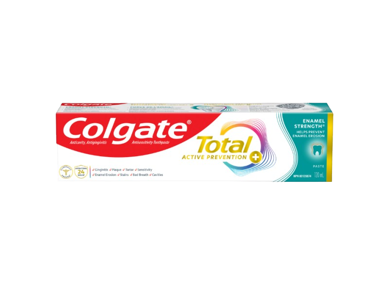 Colgate Total Active Prevention Enamel Strength Toothpaste, 120 mL
