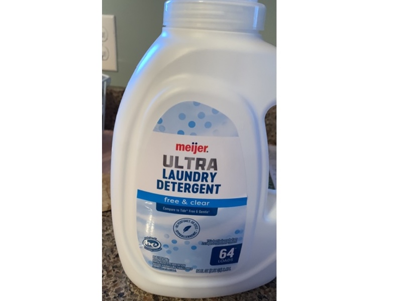 Meijer Ultra Laundry Detergent, Free & Clear, 64 Loads, 84 fl oz/2.48 L