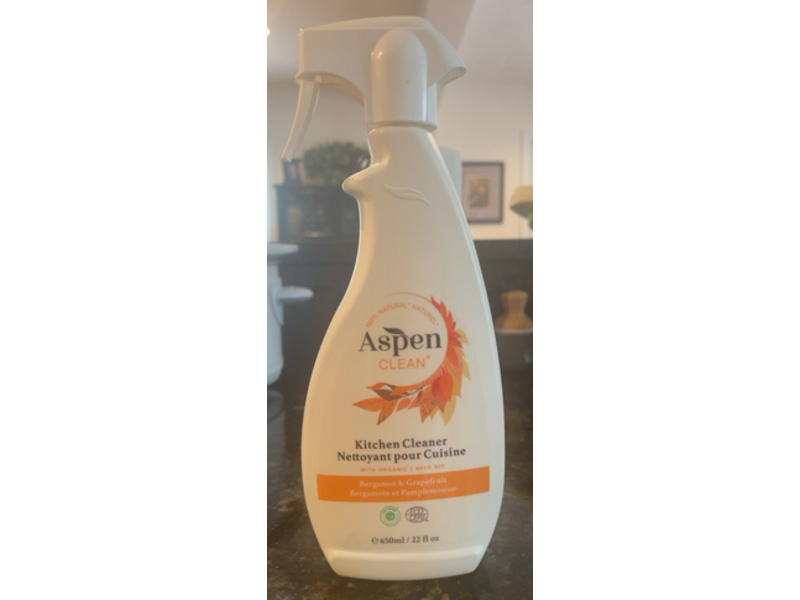 Aspen Clean Kitchen Cleaner, Bergamot & Grapefruit, 22 fl oz/650 mL