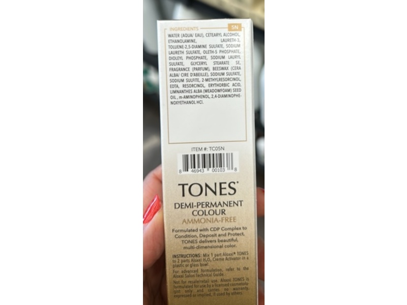 Aloxxi Tones Demi-Permanent Colour, 5N, 2 oz/60 g