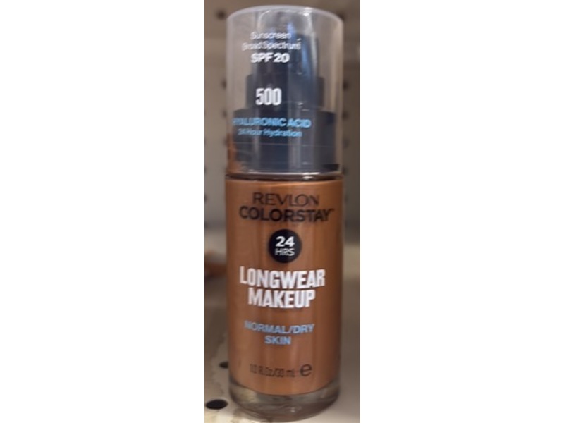 Revlon Colorstay Longwear Makeup, 500 Walnut SPF 20, 1 fl oz/30 mL