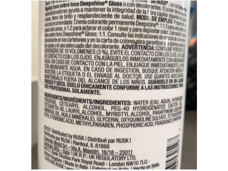 Rusk Cream Developer, 10 Volume, 33.8 fl oz/1000 mL