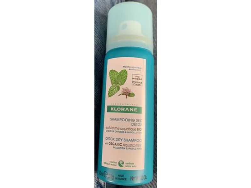 Klorane Detox Dry Shampoo, Aquatic Mint, 1 oz/31 mL