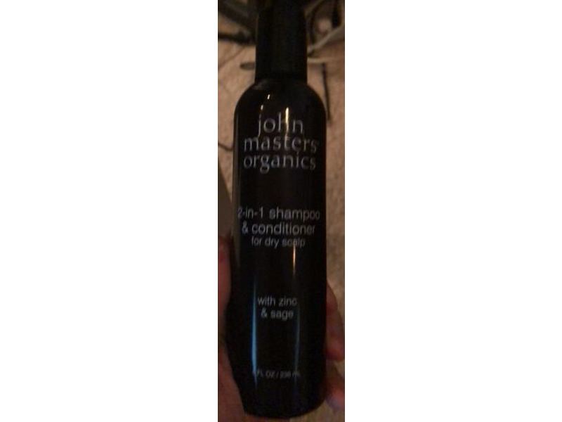 John Masters Organics 2-in-1 Shampoo & Conditioner, Dry Scalp, Zinc & Sage, 8 fl oz/236 mL
