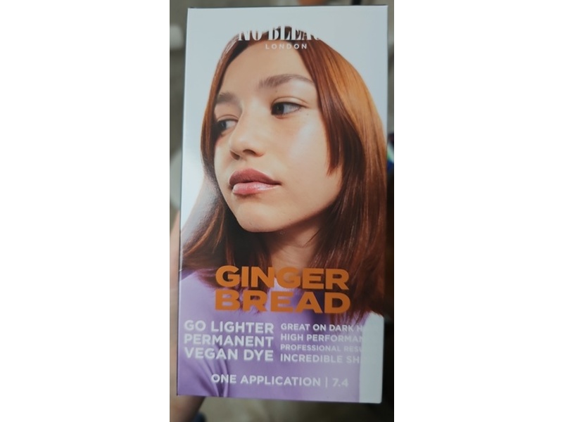No Bleach London Go Lighter Permanent Hair Dye, 7.4 Ginger Bread, 1 Application