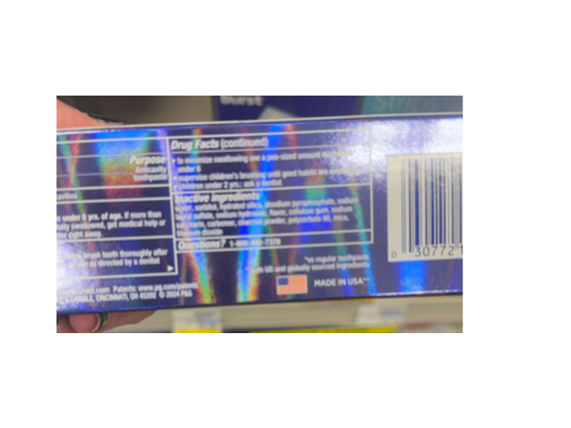 Crest 3D White Advanced Toothpaste, Charcoal, 2.4 oz/68 g