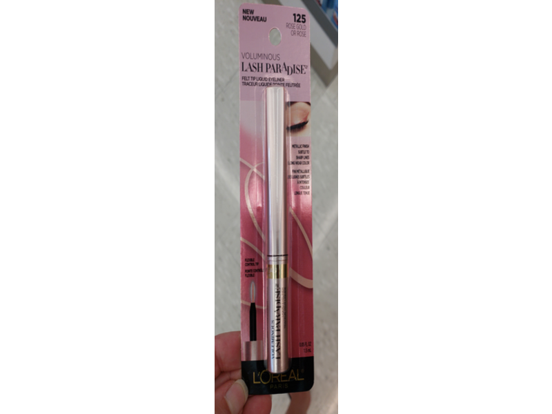 L'Oreal Paris Cosmetics Voluminous Lash Paradise Liquid Eyeliner, Rose Gold, 0.05 fl oz/1.5 mL