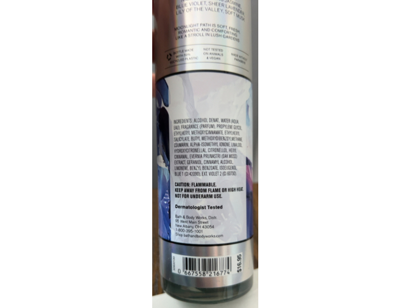 Bath & Body Works Moonlight Path Fine Fragrance Body Mist, 8 fl oz/236 mL