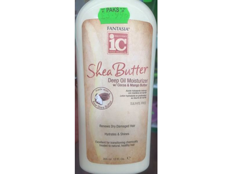 Fantasia IC Deep Oil Moisturizer, Shea Butter, Cocoa & Mango Butter, 12 fl oz/355 mL