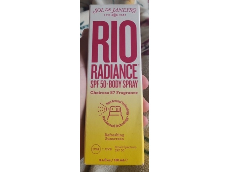 Sol De Janeiro Rio Radiance Refreshing Sunscreen Body Spray, SPF 50, 3.4 fl oz/100 mL