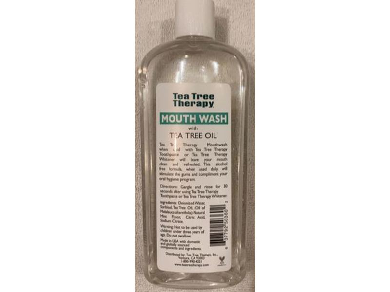 Tea Tree Therapy Mouthwash With Tea Tree Oil, Alcohol Free, Natural Fresh Flavor, 12 fl oz