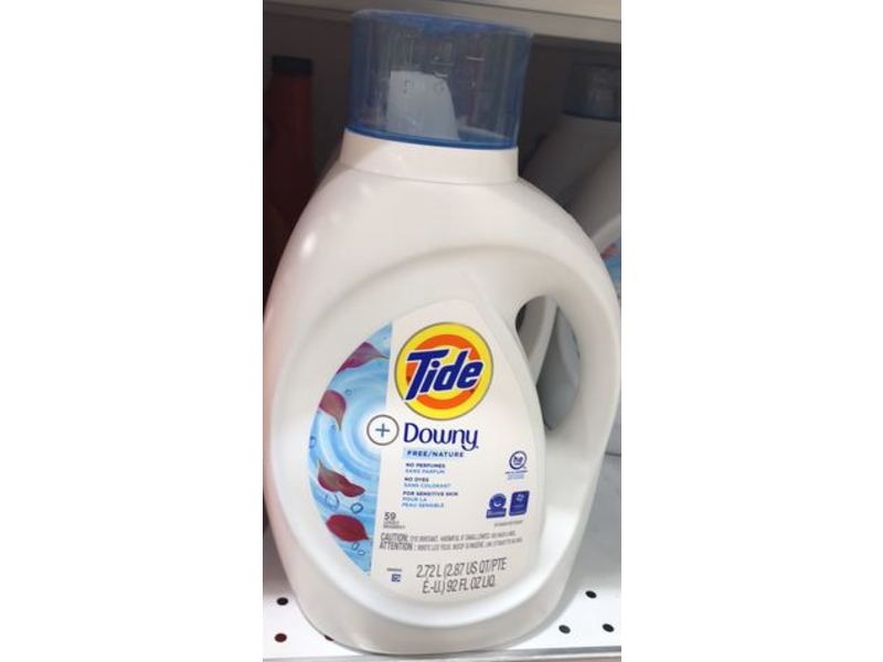 Tide +Downy Free Liquid Laundry Detergent, 59 Load, 92 fl oz / 2.72 L