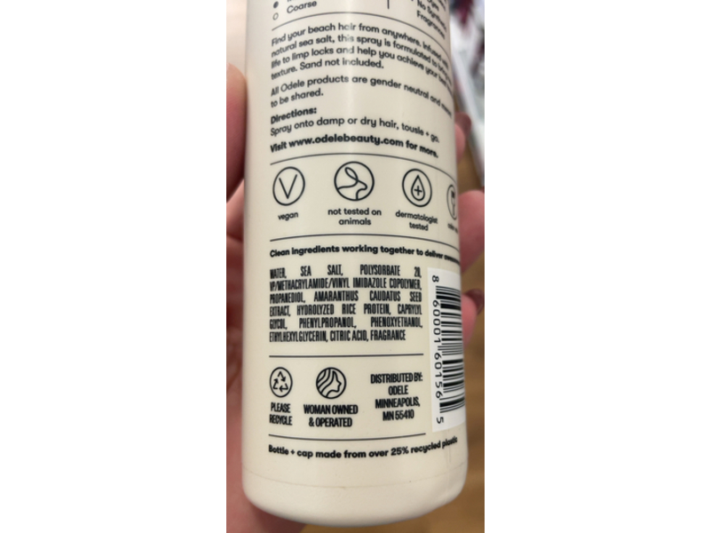 Odele Texturizing Sea Salt Spray, 8 fl oz/236 mL