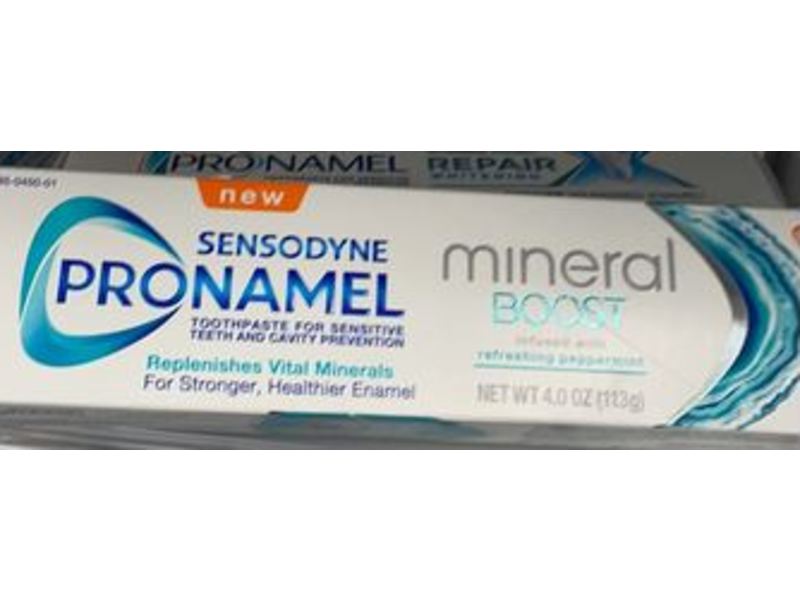Sensodyne Pronamel Mineral Boost Toothpaste, Refreshing Peppermint, 4 oz/113 g, Pack Of 3