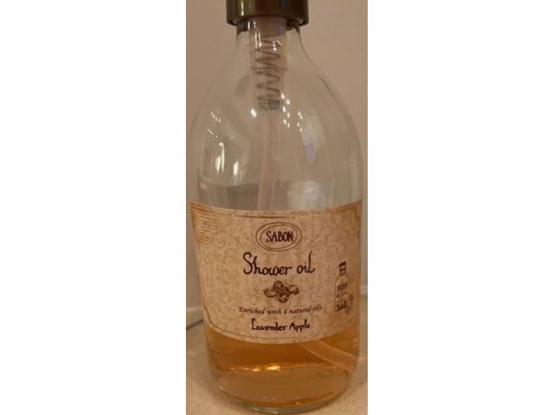 Sabon Shower Oil, Lavender Apple, 17.59 fl oz/500 mL