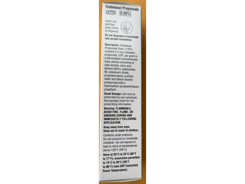 Clobetasol Propionate Foam 0.05%, 50 g Glenmark (RX)