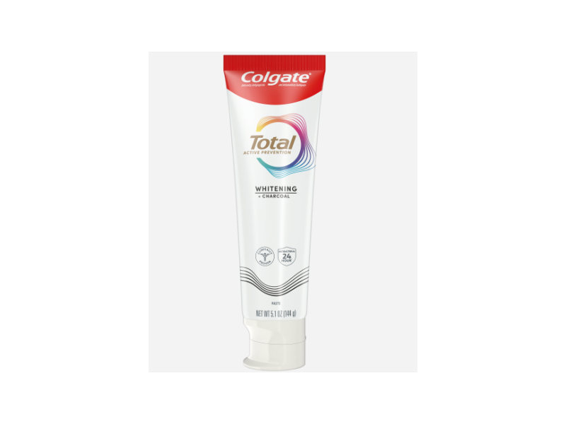 Colgate Total Active Prevention Whitening Toothpaste, Charcoal, 5.1 oz/144 g