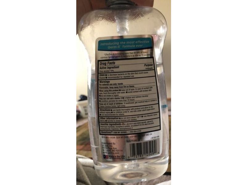 Germ-X Advanced Hand Sanitizer, Original Scent, 33.8 fl oz/1 L