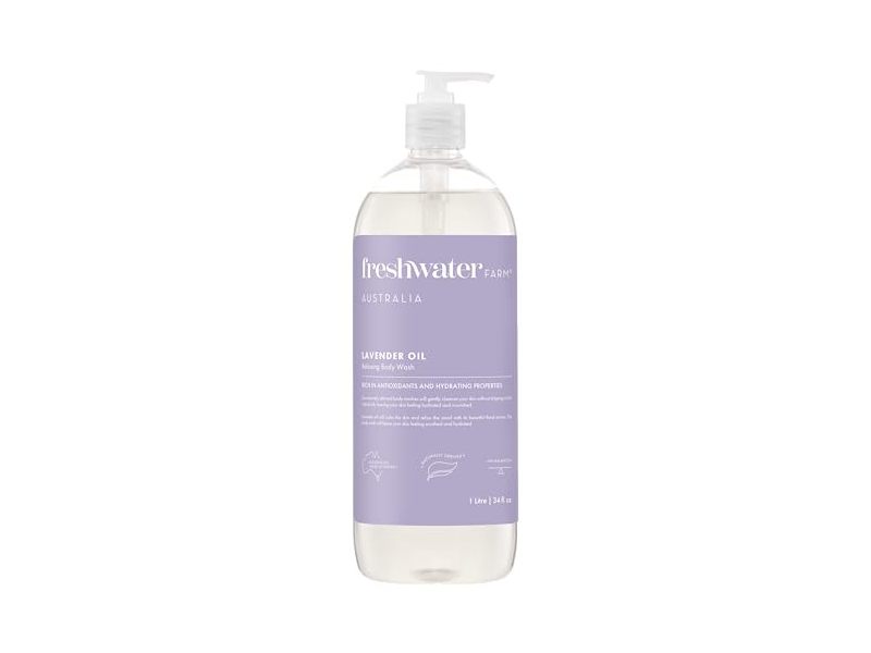 Freshwater Farm Australia Body Wash, Lavender Oil, 34 fl oz/1 L
