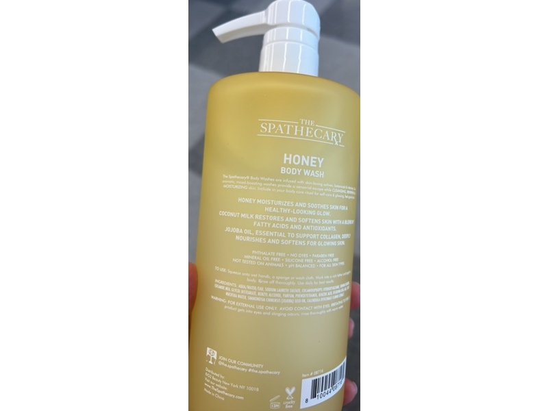 The Spathecary Smoothing Body Wash, Honey, 25.4 fl oz/750 mL