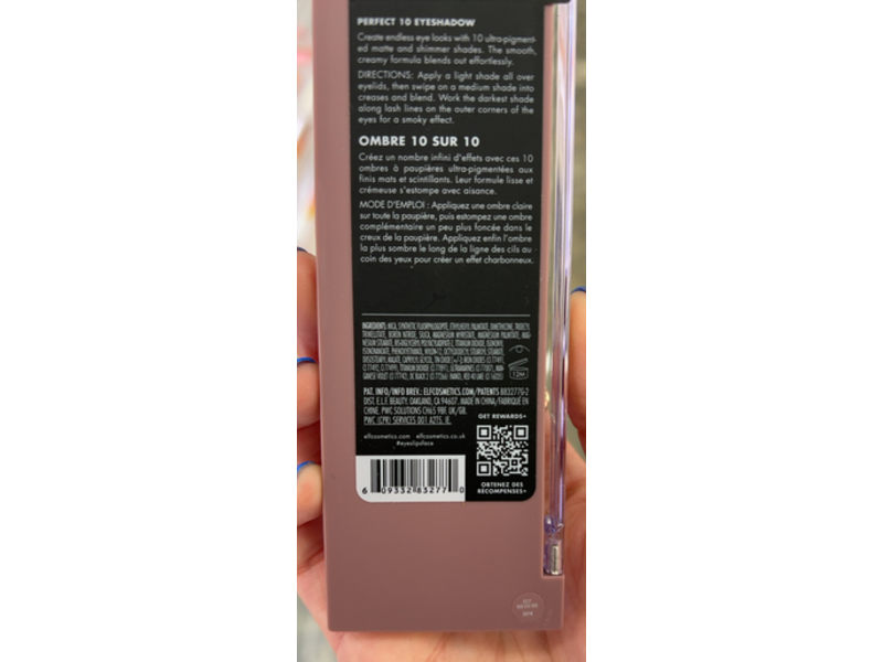 e.I.f Perfect 10 EyeShadow, Nude Rose Gold, 0.49 oz/14 g