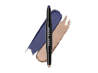 Bobbi Brown Dual-Ended Long-Wear Cream Eyeshadow Stick, Silk Shimmer & Rich Navy Matte, .05 fl oz, 1.6 g