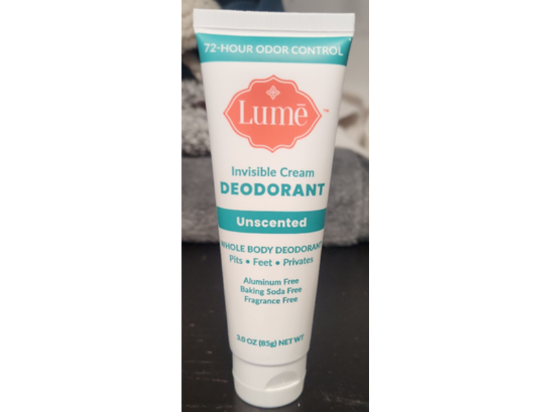Lume Invisible Cream Deodorant, 3.0 oz/85 g