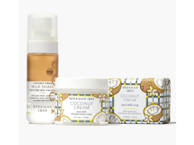 Beekman 1802 Sun-Kissed Hydration Bodycare Trio, Coconut Cream, Set Of 3