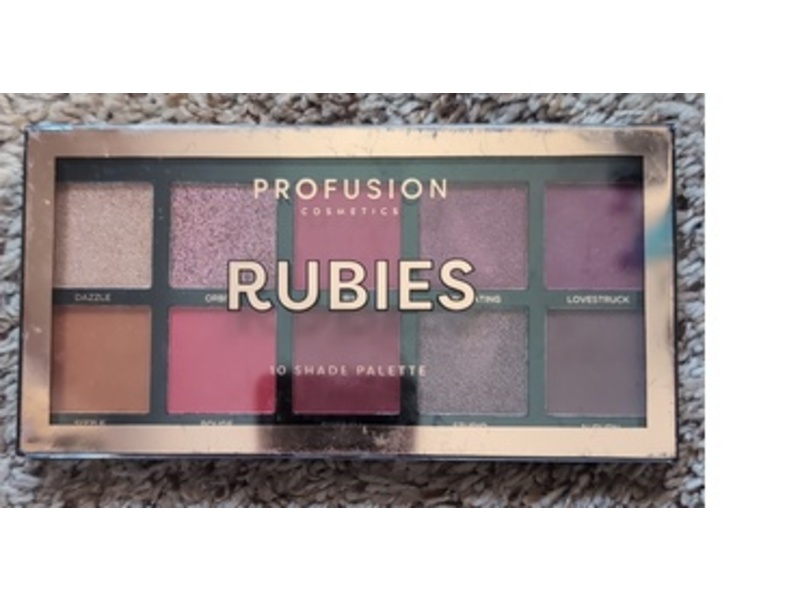 Profusion Cosmetics Rubies 10 Shade Eyeshadow Palette, 0.56 oz/16 g