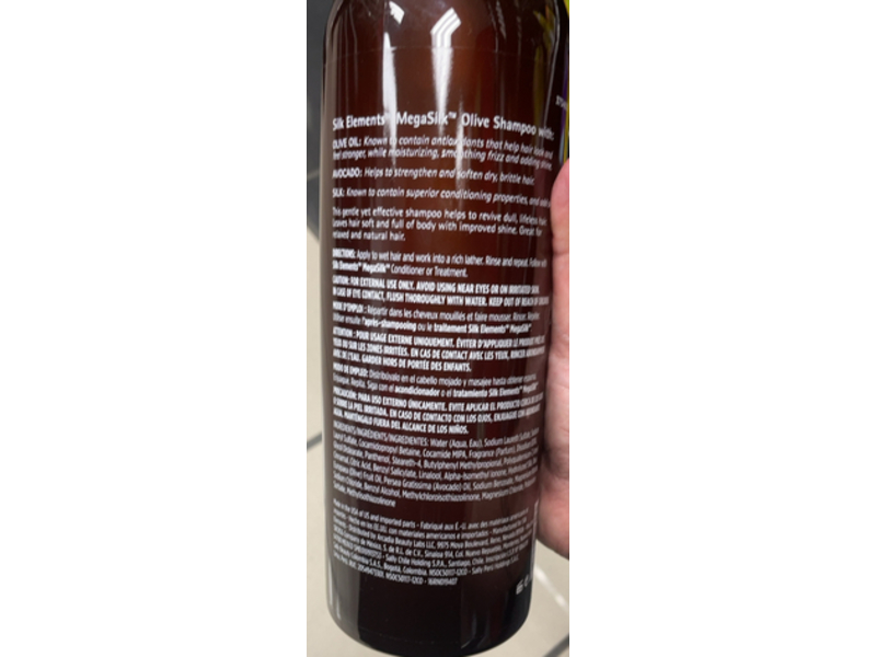 Silk Elements MegaSilk Olive Shampoo, 33.8 fl oz/1 L