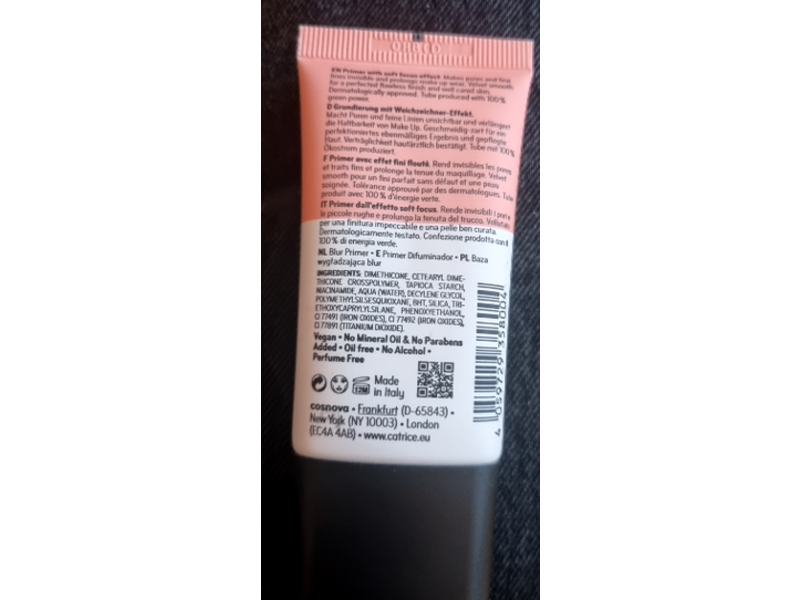 Catrice Cosmetics The Perfector Poreless Blur Primer, Niacinamide, 1.01 fl oz/30 mL