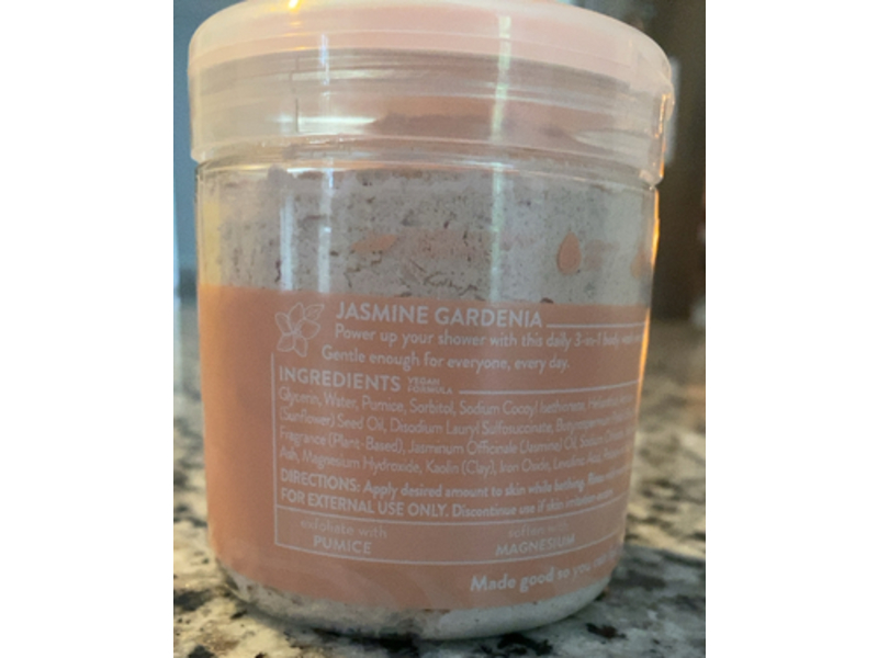 Pacha Soap Co. Whipped Soap + Scrub, Jasmine Gardenia, 8 oz/227 g