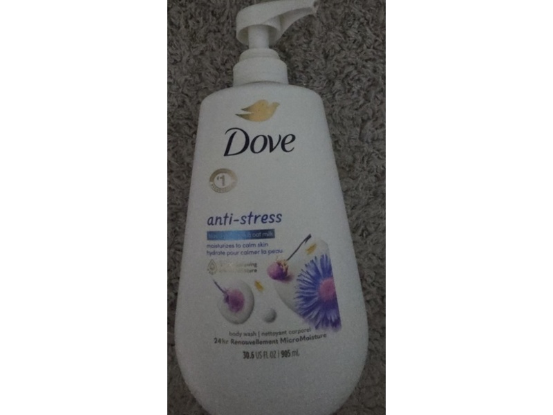 Dove Anti-Stress Body Wash, Blue Chamomile & Oat Milk, 30.6 fl oz/905 mL