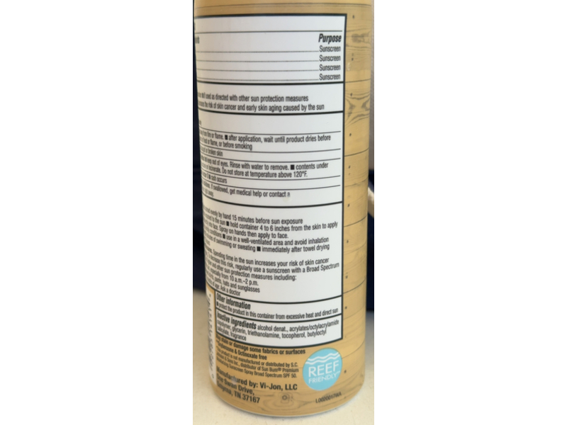 Wild Tropics Sunscreen Spray, SPF 50, Fresh Banana, 5.5 oz/156 g