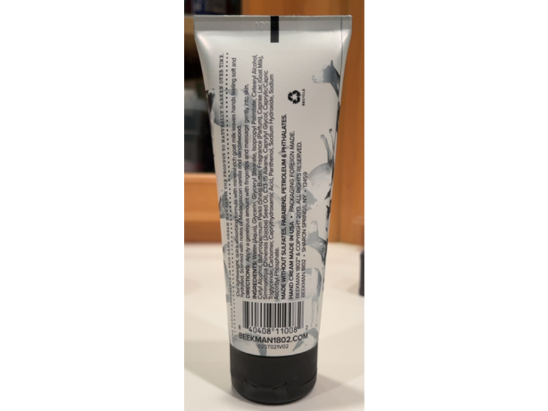 Beekman 1802 Goat Milk Hand Cream, Vanilla Absolute, Jojoba, 3.4 oz/100 mL