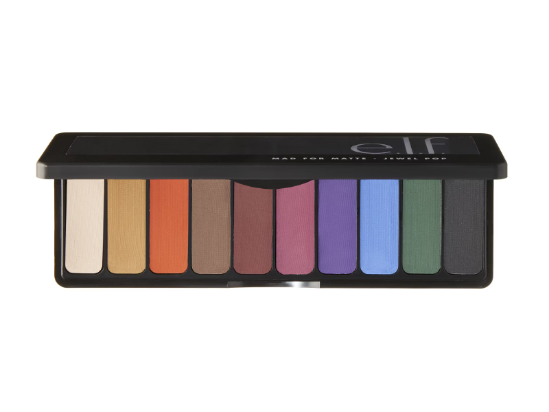 e.l.f. Cosmetics Mad For Matte Eyeshadow Palette, Jewel Pop, 0.42 oz/12 g