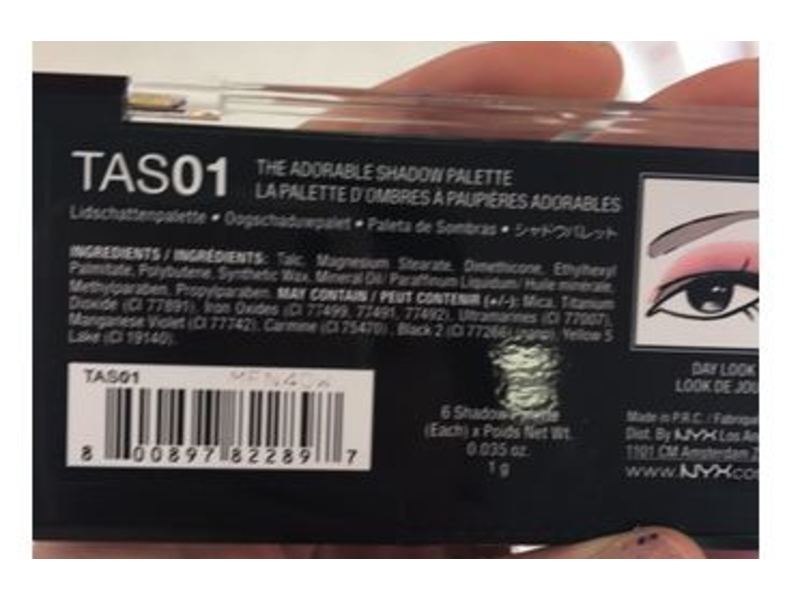 NYX Professional Makeup The Adorable Eyeshadow Palette, 0.035 oz/1 g